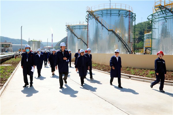 yl6809永利集团复工复产促增长项目观摩会议与会人员走进环保保隆生态三秦在延在铜项目